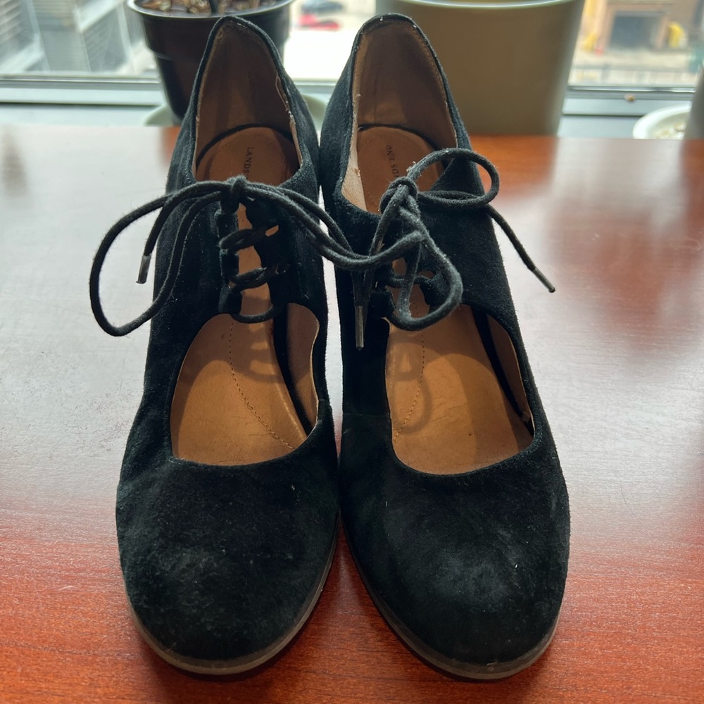 Lands End Suede Heels
